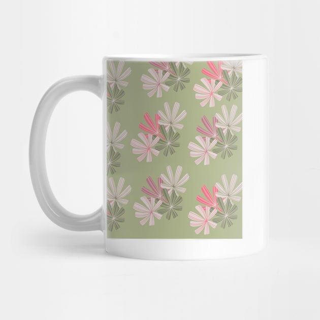 Mauve and Green Tropical Flowers by PaperMoonGifts